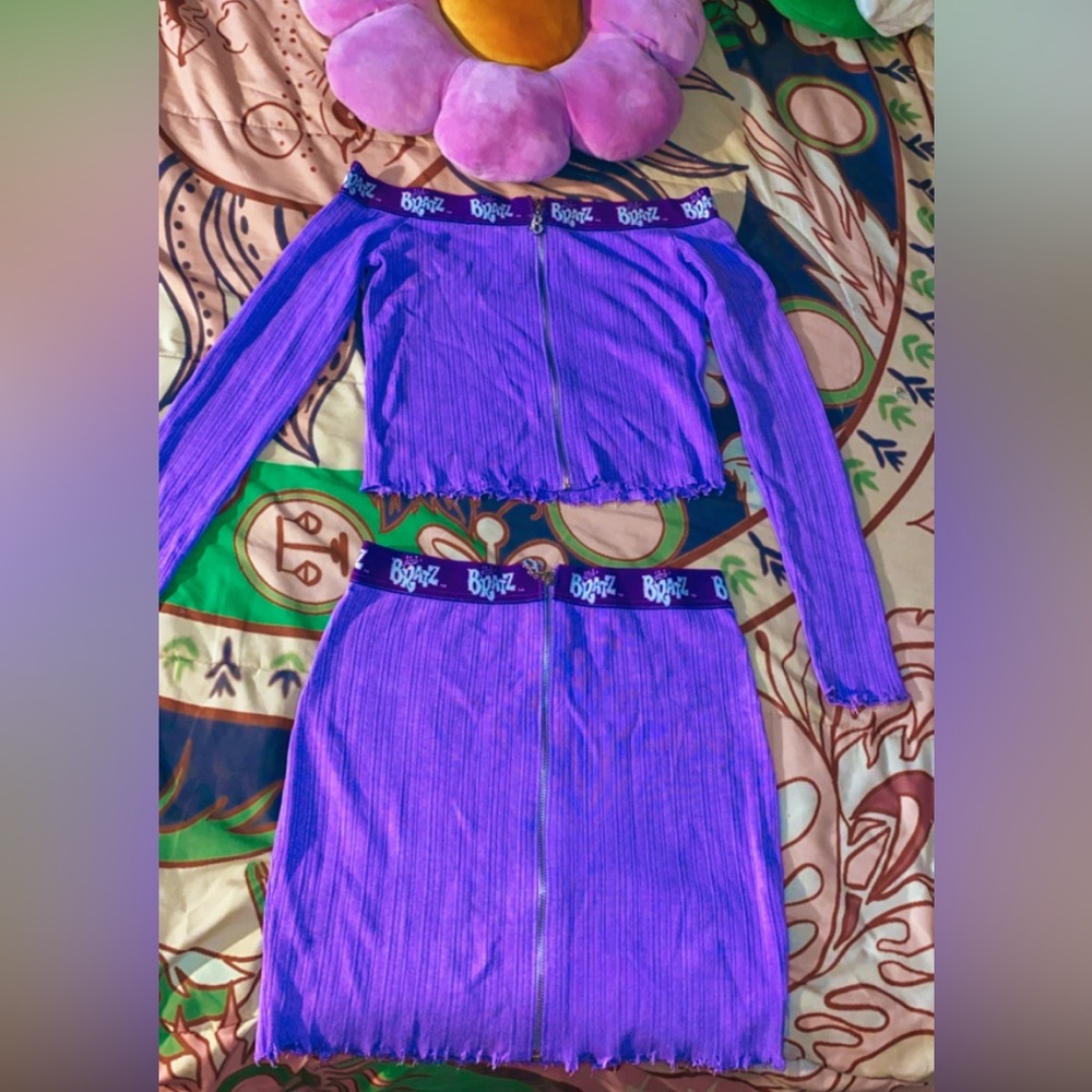 Dolls Kill Purple Bratz Zip-Up 2pc Set
